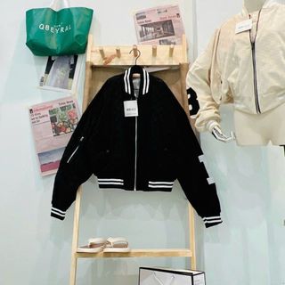 ÁO KHOÁC LỬNG BOMBER NỮ KIỂU DÁNG LỬNG KAKI NHUNG TUYẾT 2 LỚP CHẤT VẢI DÀY DẶN AO ĐẸP HÀNG HOT TREND-HTM FASHION