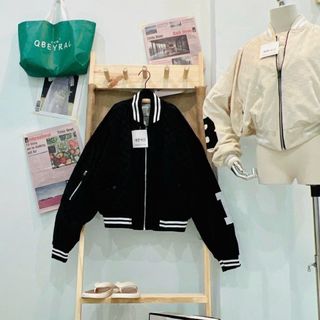 ÁO KHOÁC LỬNG BOMBER NỮ KIỂU DÁNG LỬNG KAKI NHUNG TUYẾT 2 LỚP CHẤT VẢI DÀY DẶN AO ĐẸP HÀNG HOT TREND-HTM FASHION