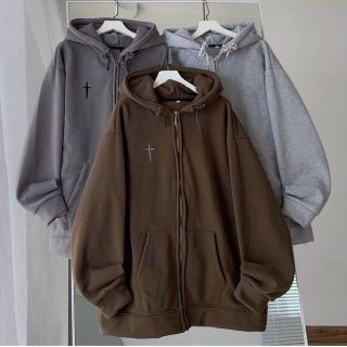ÁO KHOÁC HOODIE ZIP NAM NỮ CHẤT LIỆU VẢI NỈ DÀY CÓ IN CHỮ DẤU THẬP NGAY ÁO MANG CÁ TÍNH FORM RỘNG HÀNG HOT TREND-HTM FASHION