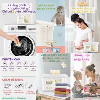 HỘP 30 VIÊN GIẶT ANIMERRY CÔNG NGHỆ NHẬT BẢN 3IN1