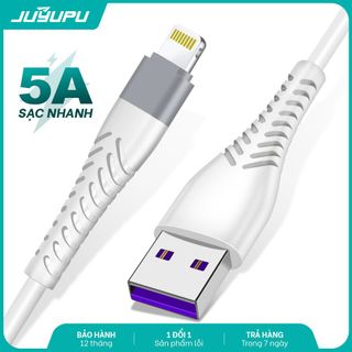 Dây sạc JUYUPU TP20 X128 sạc nhanh Lightning Micro Type C 5A cao cấp chính hãng cáp sạc