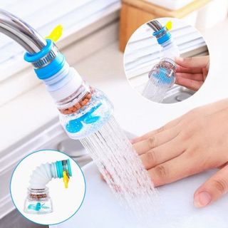 Đầu vòi lọc nước tăng áp 360 độ - Có thể kéo dài Vòi tăng áp lực nước rửa chén bát có khóa cổ dê, cánh quạt