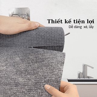 Cuộn khăn lau bếp đa năng tái sử dụng nhiều lần chất vải dày dai cao cấp thấm hút tốt lau sạch cả vết dầu mỡ cứng đầu