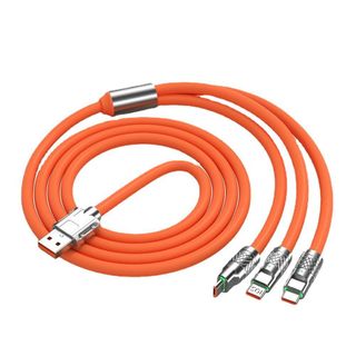 CÁP SẠC NHANH ĐIỆN THOẠI CÁ MẬP 3 ĐẦU 120W - FULL BOX