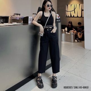 Quần Thụng Kaki Siêu Cấp Chất Kaki Chun Co Dãn, Thiết Kế Cạp Khoá, Túi Trước To Rộng Cá Tính GQU0307