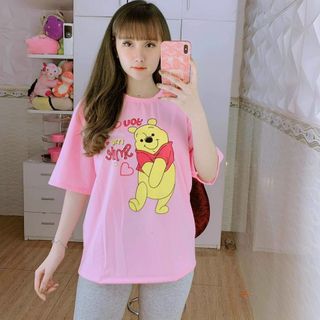 SET BỘ ĐỒ NỮ MẶC NHÀ QUẦN NGỐ THUN ÔM IN HÌNH GẤU SIÊU ĐẸP XUẤT SẮC CHẤT THUN MỊN MÁT CAO CẤP - HTM FASHION