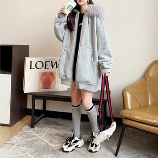 ÁO KHOÁC HOODIE NỈ BÔNG NAM NỮ VÀNH NÓN LÀM BẰNG LÔNG VŨ SIÊU ẤM CHẤT LIỆU VẢI DÀY DẶN FORM RỘNG BAO ĐẸP ÁO HOT TREND-HTM FASHION
