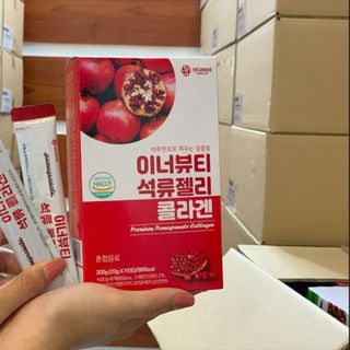 Thạch Collagen Lựu Đỏ Chính Hãng Hàn Quốc Hộp 15 Gói x 20g