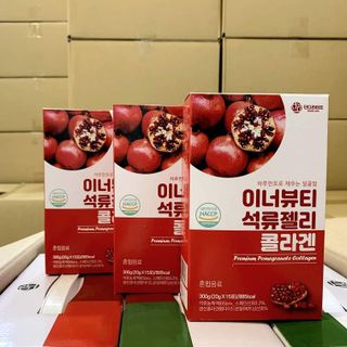 Thạch Collagen Lựu Đỏ Chính Hãng Hàn Quốc Hộp 15 Gói x 20g