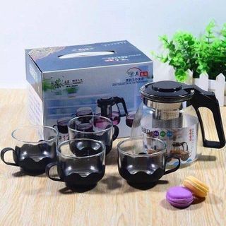 Bình Lọc Trà Kèm 4 Ly Thủy Tinh
