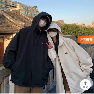 ÁO KHOÁC DÙ 2 LỚP NAM NỮ CỔ CAO CÓ NÓN & DÂY RÚT XỊN XÒ - HTM FASHION