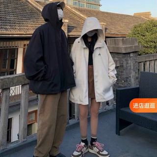 ÁO KHOÁC DÙ 2 LỚP NAM NỮ CỔ CAO CÓ NÓN & DÂY RÚT XỊN XÒ - HTM FASHION