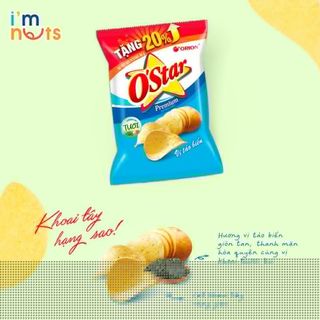 Bánh Snack khoai tây Ostar Orion đủ vị gói nhỏ và gói lớn giá sỉ