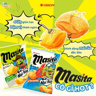 Bánh Snack khoai tây mai rùa 4 lớp Masita Orion đủ vị gói 60g
