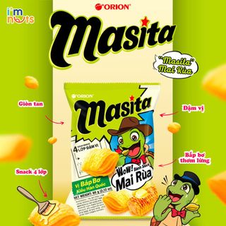Bánh Snack khoai tây mai rùa 4 lớp Masita Orion đủ vị gói 60g