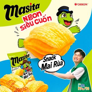 Bánh Snack khoai tây mai rùa 4 lớp Masita Orion đủ vị gói 60g