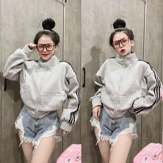 ÁO KHOÁC NỮ LỬNG CRAPTOP CHẤT VẢI NỈ NGOẠI CÓ CÁNH CỔ TAY ÁO 2 BÊN CÁNH TAY CHẠY SỌC SIÊU NÉT HÀNG HOT TREND-HTM FASHION