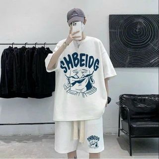 BỘ ĐỒ NAM NỮ FORM RỘNG IN HỌA TIẾT SHBEIOG CHẤT LIỆU COTTON CO GIÃN THOÁNG MÁT - HTM FASHION