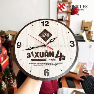 Xưởng sản xuất Đồng hồ gỗ treo tường Tròn – Khắc logo, hình ảnh làm quà tặng Kỷ niệm thành lập công ty Save The Children - Quà tặng đại hội chi đoàn, quà tặng tết, quà tặng sự kiện, quà tặng cuối năm