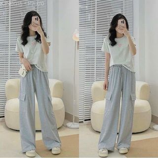 QUẦN NỈ NỮ DÁNG FORM RỘNG SIÊU ĐẸP CHẤT VẢI DÀY MỊN CÓ DÂY RÚT SIÊU TIỆN BO CHUN HÀNG ĐẸP ĐANG HOT TREND-HTM FASHION