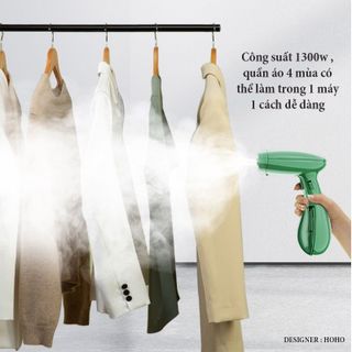 Bàn là cầm tay hơi nước loại xịn là phẳng các loại vải - Bàn ủi cao cấp mini công suất mạnh 1500w gấp gọn