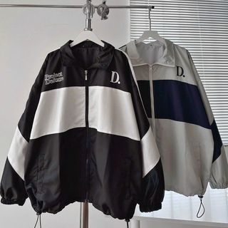 ÁO KHOÁC DÙ D.DERORRE 2 LỚP PHỐI SỌC FORM RỘNG UNISEX NAM NỮ - HTM FASHION