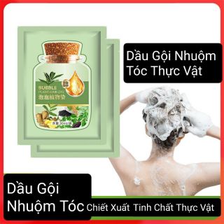 Dầu Gội Nhuộm Tóc tinh chất Thực Vật ,bảo vệ và làm mềm tóc.Màu sắc chủ đạo nâu và đen 1hop 10goi (Hàng, Giá Tận Xưởng)