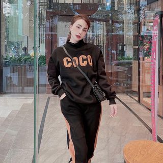 SET BỘ ĐỒ NỈ NỮ CAO CẤP THÊU HỌA TIẾT COCO THỜI TRANG THU ĐÔNG SIÊU HOT - HTM FASHION