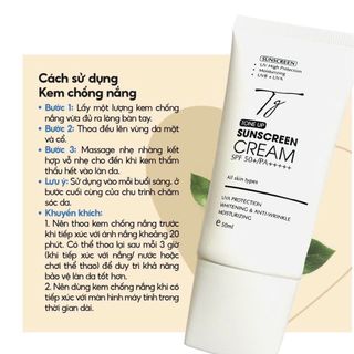 Kem Chống Nắng Tg Sunscreen Cream 50ml SPF 50+/PA+++++
