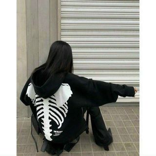 ÁO KHOÁC NỈ BÔNG IN HÌNH BỘ XƯƠNG DÀY DẶN - HTM FASHION