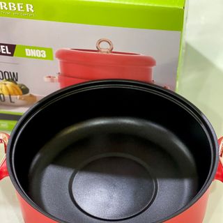 Nồi điện đa năng Arber ND03 3lit mầu đỏ hàng chính hãng bảo hành 12 tháng