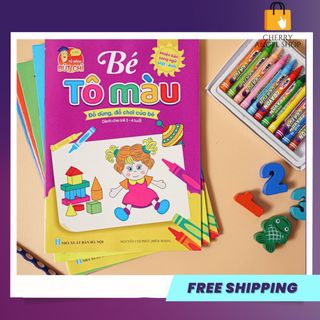 Bộ Sách Tô Màu 8 Cuốn Tô Màu Cho Bé Từ 3 - 4 Tuổi (Song Ngữ Anh Việt)