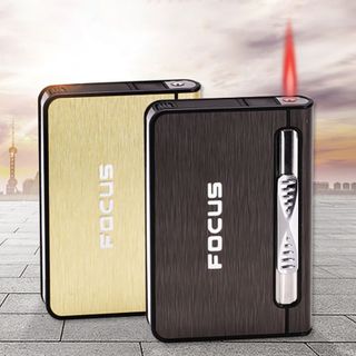 BẬT LỬA KHÈ HỘP THUỐC FOCUS 2IN1 (ĐỂ ĐƯỢC 10 ĐIẾU THUỐC) - XÀI GAS