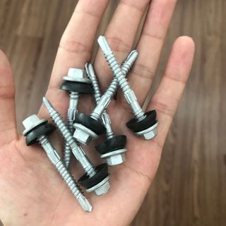 Vít tôn mạ kẽm ron cao su đen lớn 2.5P, 3P,4P,5P,6P, bán theo con (200con/bộ)
