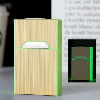 BẬT LỬA ĐIỆN HỘP THUỐC 2IN1 DẠ QUANG HÚT ÁNH SÁNG (ĐỂ ĐƯỢC 20 ĐIẾU THUỐC) - SẠC ĐIỆN