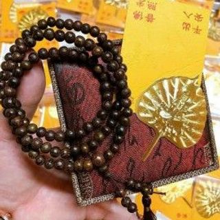 VÒNG CHUỖI ĐEO TAY 108 HẠT KÈM LÁ BỒ ĐỀ VÀNG CHO NỮ