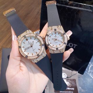 HOT SALE: ĐỒNG HỒ COUPLE THỜI TRANG HUB ĐÁ VUÔNG