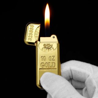 BẬT LỬA GAS ĐÁ HÌNH THỎI VÀNG 9999 - XÀI GAS