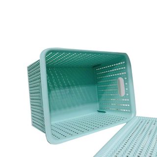 Rổ Nhựa Đựng Vật Dụng Có Quai Và Nắp Đậy Size Trung 40x28x17cm