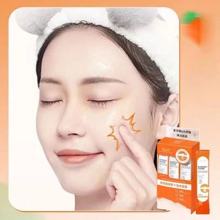 Hộp 12 gói mặt nạ sủi bọt cà rốt GINBI detox sáng da, Mask cà rốt sủi bọt cấp ẩm