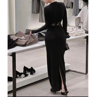 ĐẦM ĐEN BODY KÍN PHỐI REN