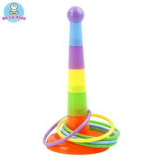 Bộ trò chơi ném vòng bằng nhựa cho bé, thảy vòng chóp giao thông Hồ Lô Kids