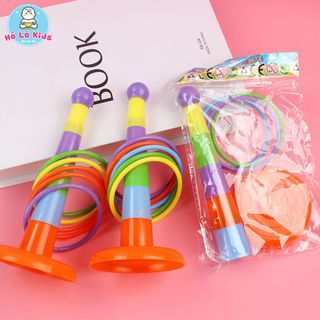 Bộ trò chơi ném vòng bằng nhựa cho bé, thảy vòng chóp giao thông Hồ Lô Kids