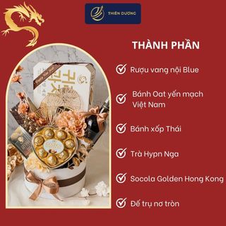 Set quà tết đế trụ trọn 6 món màu kem cao cấp