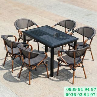 Bộ bàn ăn chữ nhật 4 ghế lưới SL TE2133-120A / CC2005-A Nội thất CAPTA HCM