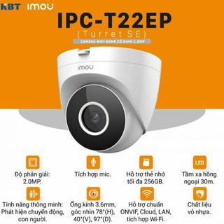 Camera WiFi Turret SE IPC-T22EP 2MP FullHD.. giá sỉ