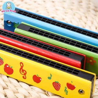 Kèn harmonica đồ chơi cho bé, kèn hamonica 16 lỗ nhiều màu đáng yêu Hồ Lô Kids