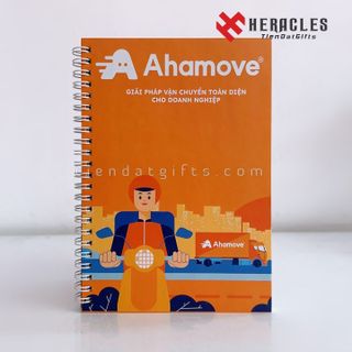 Xưởng sản xuất Sổ tay + bút bi in ấn logo Ahamo làm quà tặng sự kiện doanh nghiệp, quà tặng tri ân khách hàng, quà tặng tết, quà tặng kỷ niệm thành lập công ty, giá sỉ, sản xuất nhanh