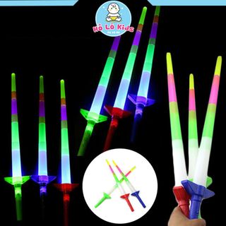 Kiếm đồ chơi có đèn 4 đoạn phát sáng nhiều màu dành cho bé Hồ Lô Kids giá sỉ