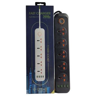 Ổ cắm điện CYX A03 auto Max 3.1a (3000w) dây đồng 3m 5ổ cắm+4 cổng usb